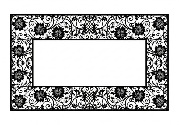 Black Floral Ornamental Graphics and Illustrations Review