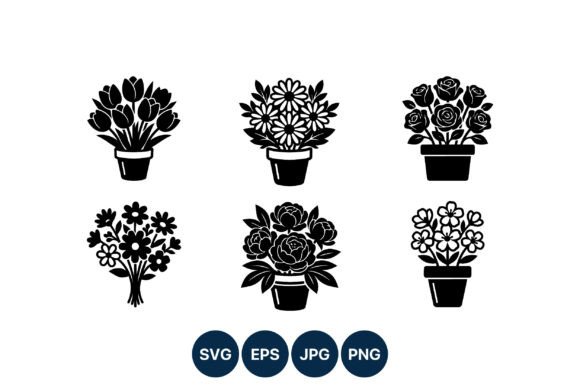 Black White Floral Plants Vector Graphics and Illustrations Review