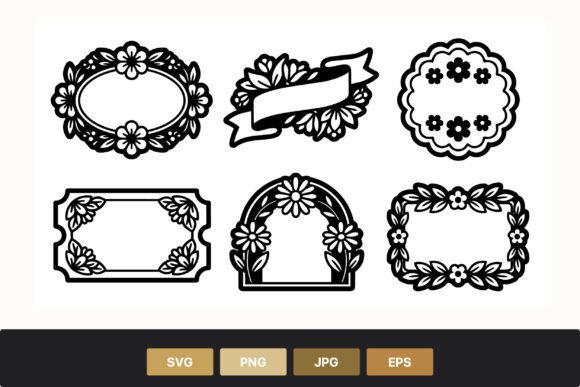 Floral Black and White Frame Vector Graphics and Illustrations Review