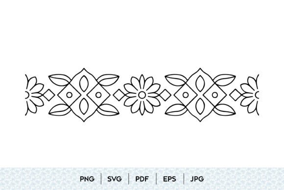 Floral Border Ornament SVG Graphics and Illustrations Review