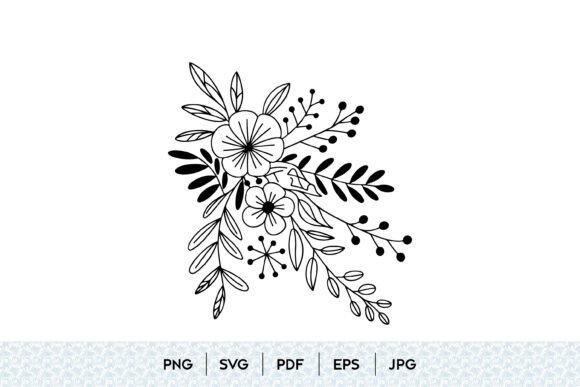 Floral Branch Accent SVG: Graphics and Illustrations for Editorial Design