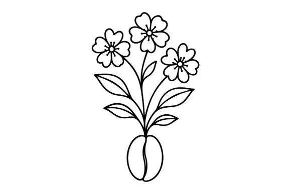 Floral Coffee Bean Clipart Vector Design: Graphics and Illustrations for Modern Blogs