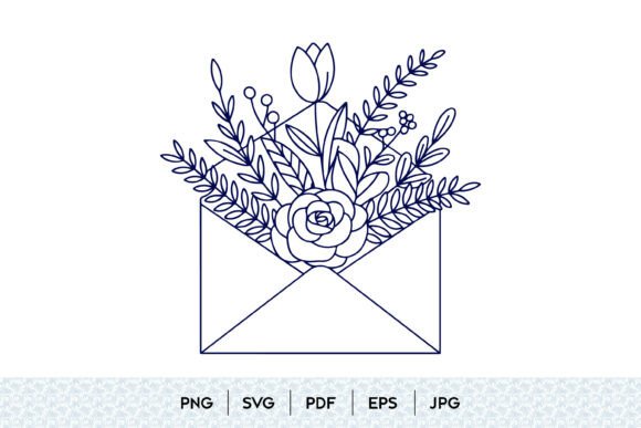 Floral Envelope SVG Graphics and Illustrations Review