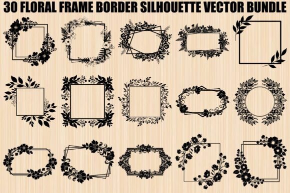 Floral Frame Border SVG Bundle: Graphics and Illustrations for Sellers