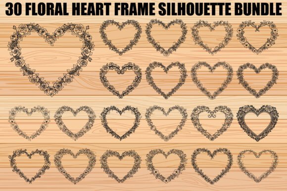 Floral Heart Frame SVG Bundle Graphics and Illustrations Review