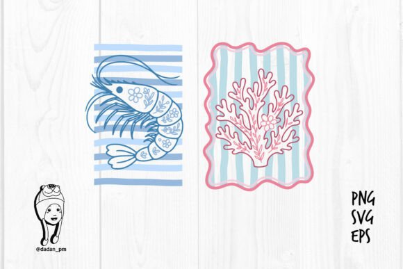Floral Ocean Creatures Hand Drawn Graphics and Illustrations Review