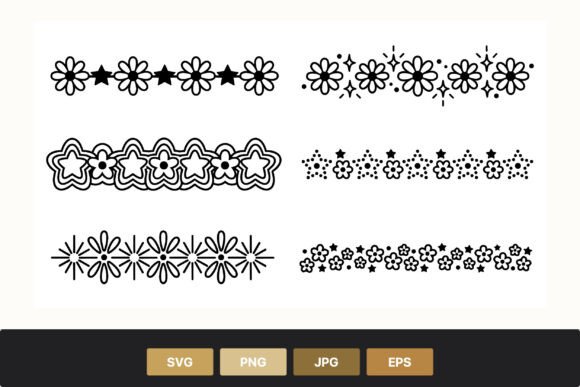 Floral Star Border Vector: Graphics and Illustrations for Local Branding