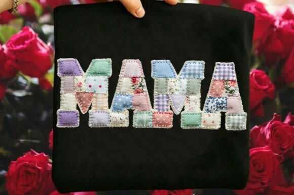 Patchwork Mama Mothers Day Floral Shirt Graphics and Illustrations